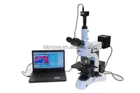 Advanced Metallurgical Microscope with Polarizing Darkfield & Dual Lights + 5.0 MP Digital Camera 40X-1600X - MM500T