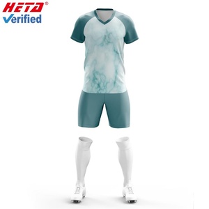 Wholesale Customized Soccer Wear <b>Men</b> FootballJerseys Breathable Shorts Sublimation Soccer Jersey Set Football Uniforms Set - Product Image 5