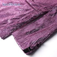 Nouveau style OEM vacances brillantes 1 bouton paillettes réversibles veste de soirée dansante hommes blazer costumes