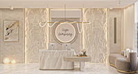 Vitrine à bijoux sur mesure Retron, design moderne et élégant, éclairage LED, écologique, robuste, présentoir en bois personnalisé pour salon de beauté