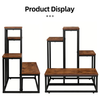 Support à plantes multi-niveaux moderne en fer, étagère à fleurs durable, grande étagère d'angle pour plantes, pour la maison, le balcon et le jardin