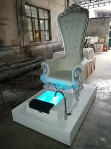 2023 yeni stil 5 yıl garanti sıcak satış üst beyaz LED Spa sandalyesi pedikür sandalyesi lavabo ile 10 yıl garanti