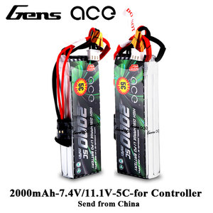 Batterie Lipo Gens Ace 2000mAh 2S 3S 5C Prise Futaba EHR Contrôleur de vol Flysky Émetteur-récepteur RC 140g Moule privé - Product Image 2