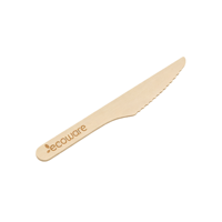 Ensemble de couverts jetables en bois de bouleau non blanchi couleur naturelle, vaisselle biodégradable pour fête sur la plage et festival