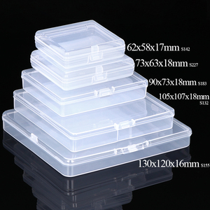 SUNSHING Slim Transparent PP Plastic <b>Storage</b> <b>Boxes</b> with Hinged Lids Custom Craft Organizer Containers <b>Small</b> Parts Packaging Case - Product Image 3