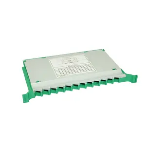 24芯V2.0光纤拼接托盘，带适配器和尾纤插入式可堆叠的拼接托盘电缆接头盒，用于ODF