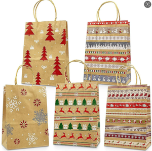 كبيرة كرافت عيد الميلاد السائبة مع مقابض أكياس هدايا عيد الميلاد حجم كبير هدايا هدايا هدايا الأعياد - Product Image 6