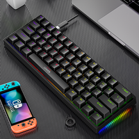 LEAVEN K620 60% 61 Keys Blue Switch Custom Keycap Mini USB Wired Gaming Fashion RGB Backlit Optical Mechanical New Keyboard