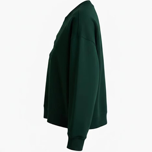 เสื้อสเวตเชิ้ตผ้าฟลีซผสมโพลีเอสเตอร์คอตตอน คอตั้ง สีพื้น ทรงโอเวอร์ไซส์ สไตล์ลำลอง สตรีทแวร์ น้ำหนัก 350GSM สำหรับผู้หญิง ใส่ในฤดูหนาว - Product Image 6