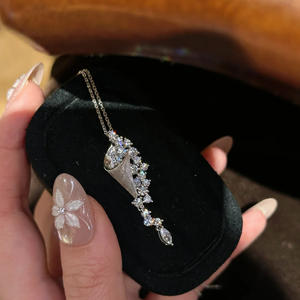 Collar DIY 925 joyería de plata colgante encantos joyeria de plata 925 italiana circón lindo collar esmalte plata 925 encantos - Product Image 1