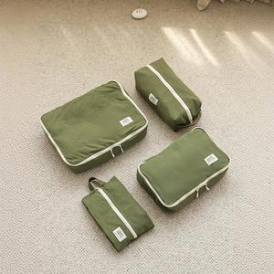Ensemble d'organisateurs de vêtements de voyage, 4 sacs de rangement rectangulaires en polyester pour voyage avec fermeture à glissière - Product Image 4