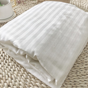 Chất Lượng 10Mm Sọc Trắng Được Trang Bị Tấm Người Lớn Đồng Bằng Phong Cách Khách Sạn Nữ Hoàng Twin Phòng Ngủ Nhà Máy Trực Tiếp Tẩy Trắng Tấm Phẳng - Product Image 1