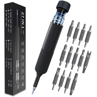 Kit de tournevis de précision 27-en-1 avec embouts magnétiques, style stylo, outils de réparation manuels pour lunettes, montres, PC, bijoutiers, ordinateurs portables, téléphones