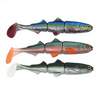 Leurre de pêche en acier inoxydable, appât souple artificiel, hameçons pour eaux moyennes, pour poissons d'eau salée, bar, truite, imitation de poisson mort inversé bionique