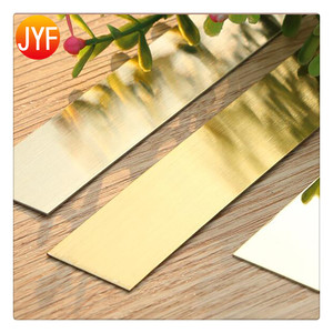 SS04073 nuevo estilo 304 de oro No.4 de esquina de acero inoxidable con la muestra libre de 7mm teja recorte latón molduras para muebles - Product Image 1
