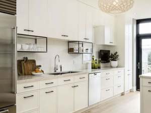 Gabinetes de Cocina Modernos de Lujo Estilo Shaker Francés, Isla de Piedra de Mármol, Revestimiento de Pared, Montaje en Pared, 5 Años de Garantía, Almacenamiento de Madera, Bisagras - Product Image 5