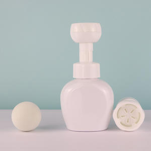 2024 nouvelle bouteille de shampooing et de revitalisant d'emballage liquide en plastique PE blanc avec pompe à mousse de Type griffe de chat pétale - Product Image 6