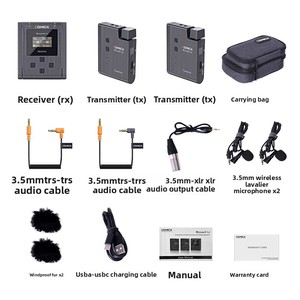 Microphone cravate sans fil professionnel <span class=keywords><strong>COMICA</strong></span> BoomX-U pour vidéos courtes, streaming en direct, interviews, vlogging mobile, réduction du bruit - Product Image 6