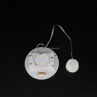 Module d'éclairage LED 4 SMD à base ronde avec support de pile bouton séparé pour essai, accessoires d'éclairage DIY pour décorations de Noël
