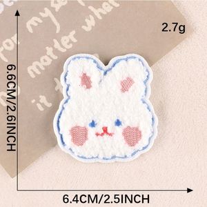 NODA Stock Patch brodé thermocollant en chenille motif lapin mignon pour la décoration de sacs et d'étuis de téléphone - Product Image 2