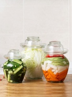 Vacío precio de fábrica personalizado 5L 10L 15L 20L 25L Hermético Pickle Conservado Mermelada Comida Tarro de vidrio Contenedor