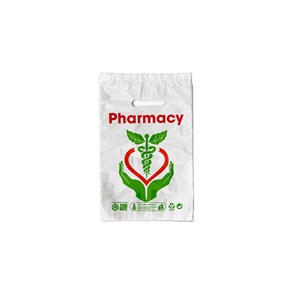 Bolsas de Plástico Biodegradables Impresas Personalizadas con Asa para Farmacias y Uso Médico, Turquía - Product Image 3