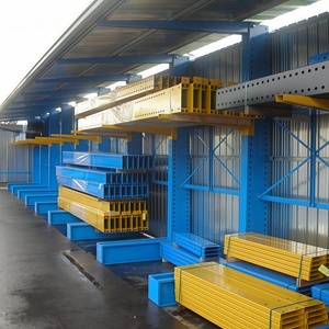 Di chuyển cantilever Giá Nhiệm vụ nặng nề 4 lớp kim loại lưu trữ Kệ giá kho Con lăn Ống giá - Product Image 4