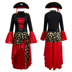 Jupe de pirate Echo pour femme adulte, tailles S-3XL, costume de cosplay de capitaine Jack pour Halloween, sous-vêtements féminins rouges pour spectacle de mascarade - Product Image 3
