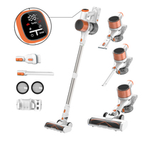Aspirateur sans fil à batterie avec moteur sans balais, cyclonique, humide/sec, pour la maison, les tapis, la voiture, le nettoyage des poils d'animaux