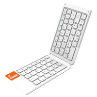 Teclado Plegable con Panel Táctil, Teclado Inalámbrico Multidispositivo Ultra Delgado Recargable para IOS, Android y Windows