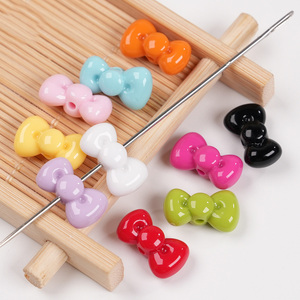 Mini Perlas <span class=keywords><strong>de</strong></span> Lazo Color Crema <span class=keywords><strong>de</strong></span> 17x10mm con Agujero, Lindas Perlas Acrílicas con Forma <span class=keywords><strong>de</strong></span> Lazo para DIY, Cadena para Teléfono, Pulsera, Collar, Fabricación <span class=keywords><strong>de</strong></span> Joyería - Product Image 1
