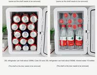Vente Directe Usine Mini Frigo 8L Petit Réfrigérateur de Voiture Chaud Froid Double Énergie Réfrigérateur Portable Maison et Voiture
