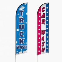 Kit de mât de drapeau personnalisé pour la publicité extérieure pour les laveries automobiles et les espaces extérieurs, drapeau personnalisé avec n'importe quel design et logo