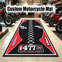 Tapis de sol personnalisé pour moto, tapis de moto en nylon, tapis de garage en caoutchouc pour repose-pieds, tapis de moto pour salons automobiles