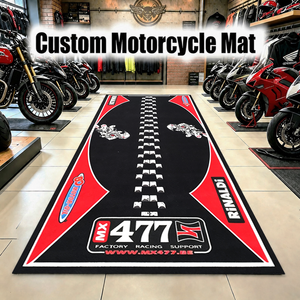 Tappetino Personalizzato per <span class=keywords><strong>Moto</strong></span> in Nylon, <span class=keywords><strong>Tappeto</strong></span> in Gomma per Poggiapiedi, <span class=keywords><strong>Garage</strong></span>, Casa, Esposizioni Auto - Product Image 1