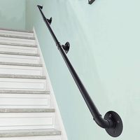 Beaux rampes construites avec des tuyaux, rampe d'escalier DIY, design d'escalier DIY, rampe murale intérieure pour personnes âgées, acier noir