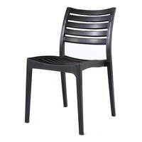 Chaise de salle à manger en plastique polypropylène moderne et bon marché de haute qualité chaise de restaurant empilable en plastique respirant