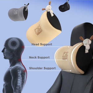 Headrest Neck Support Pillow for Driver, 7° Space <b>Memory</b> <b>Foam</b> Rest Travel Car Pillow for Neck Car Seat Neck Pillow - Product Image 3