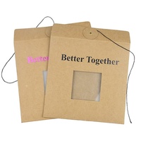 Enveloppes personnalisées pour cartes de vœux, emballages en papier kraft, carton, sacs à fenêtre de taille personnalisée avec logo sur mesure