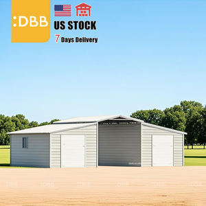 Grand stock 39Ft 39Ft 13Ft Garage Hangar Voiture Couleur Unie Acier Tuile Peak Structure en Acier Galvanisé Bâtiment d'usine - Product Image 3