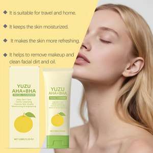 Nettoyant moussant pour le visage à l'AHA+BHA aux agrumes en gros, 100g, exfoliant, éclaircissant, contrôle du sébum, adapté aux peaux grasses sujettes à l'acné - Product Image 5