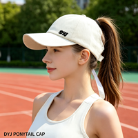 Casquette de baseball personnalisée brodée pour femme, ajustable, à visière ouverte, respirante, protection solaire, style sport et mode, vente en gros