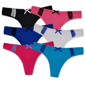 Bikini <span class=keywords><strong>Tanga</strong></span> Femme Sexy en Pur Coton à Bas Prix avec Grand Papillon - Product Image 6