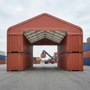Tenda <span class=keywords><strong>in</strong></span> Tessuto per Edilizia, Riparo, Magazzino, Container, Porta Container, Fienile, Tettoia per Bestiame, Resistente agli Uragani, Ignifuga, <span class=keywords><strong>in</strong></span> Acciaio Zincato Resistente al Sale - Product Image 2