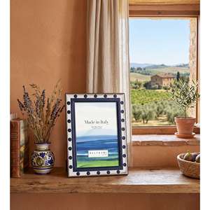 กรอบรูปเบลตรามี 4x6 นิ้ว ชุบเงิน พร้อมกรอบโลหะลายจุดสีกรมท่า - Product Image 2