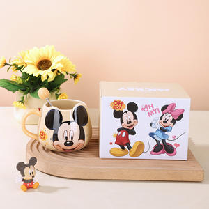 Dibujos animados Winniee <span class=keywords><strong>Mickey</strong></span> <span class=keywords><strong>Mouse</strong></span> Porcelana Big Belly 450mL Copa Negocios Regalos promocionales en paquete de caja de regalo - Product Image 2
