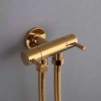Kit de pulvérisation de bidet mural moderne en cuivre massif pour salle de bain, avec douchette à main et pulvérisateur de couches, facile à nettoyer