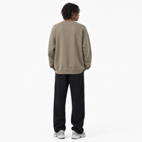 Sweat-shirts basiques personnalisés avec logo, couleurs unies, col texturé, coupe oversize, style minimaliste pour hommes, streetwear