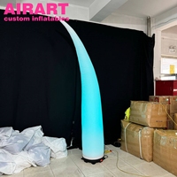 Colonnes gonflables décoratives à LED, cônes gonflables pour bars intérieurs