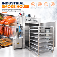 Fumoir automatique en acier inoxydable SUS304 pour la cuisson et le séchage de saucisses, poulet, canard, bacon, poisson